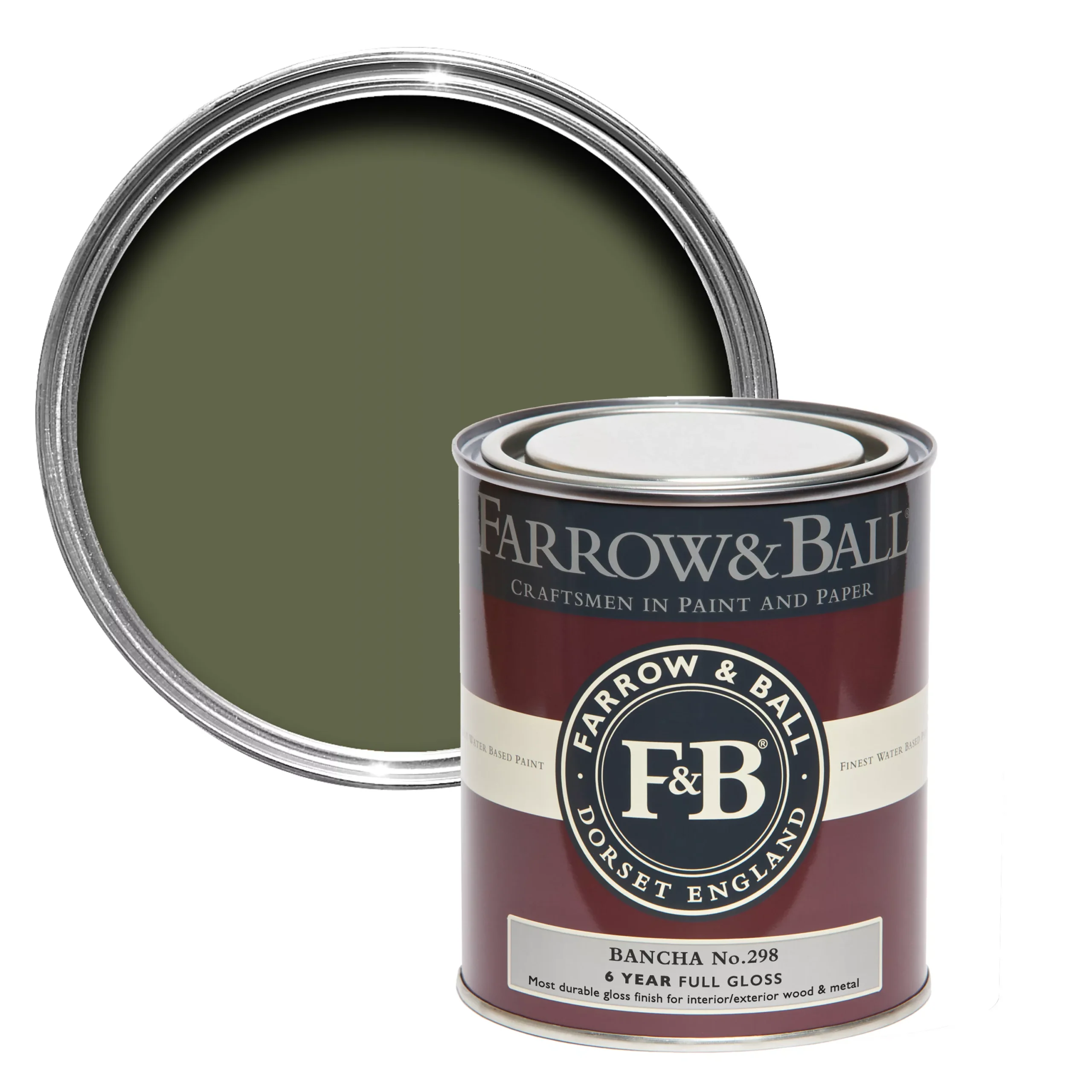 Farrow & Ball Bancha No.298 Gloss Metal & Wood Paint, 750ml