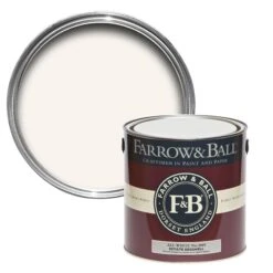 Farrow & Ball Estate All White No.2005 Eggshell Metal & Wood Paint, 2.5L