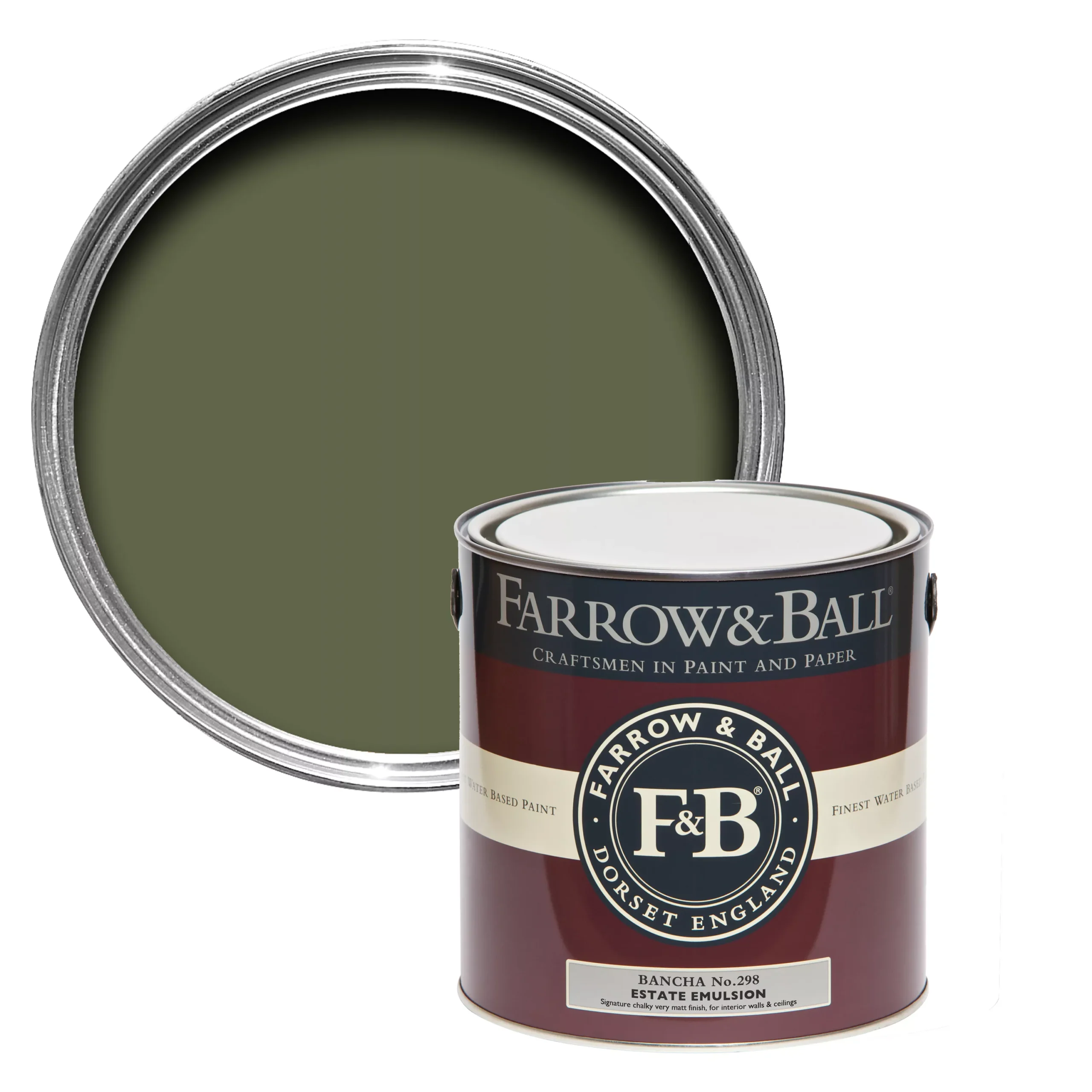 Farrow & Ball Estate Bancha No.298 Matt Emulsion Paint, 2.5L