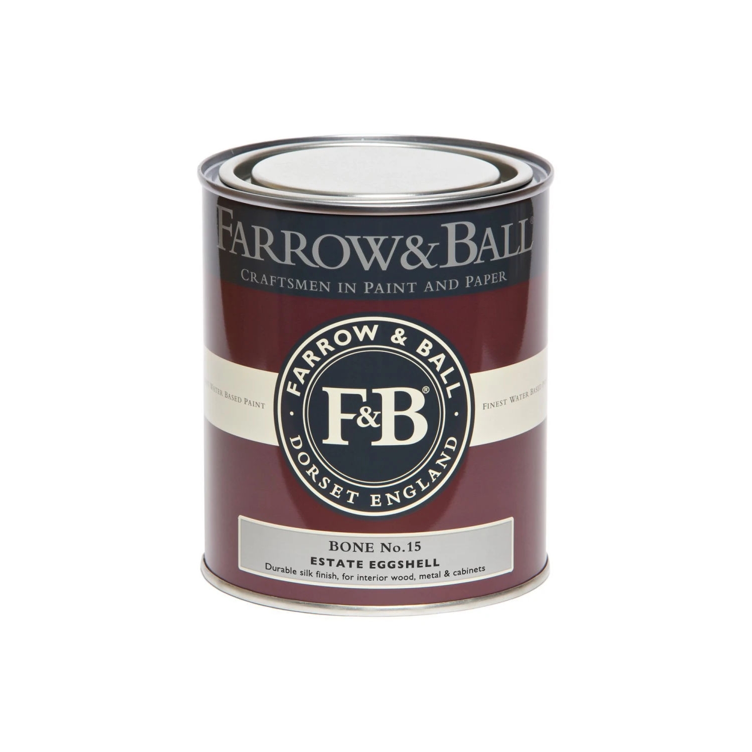 Farrow & Ball Estate Bone No.15 Eggshell Metal & Wood Paint, 750ml - Image 2