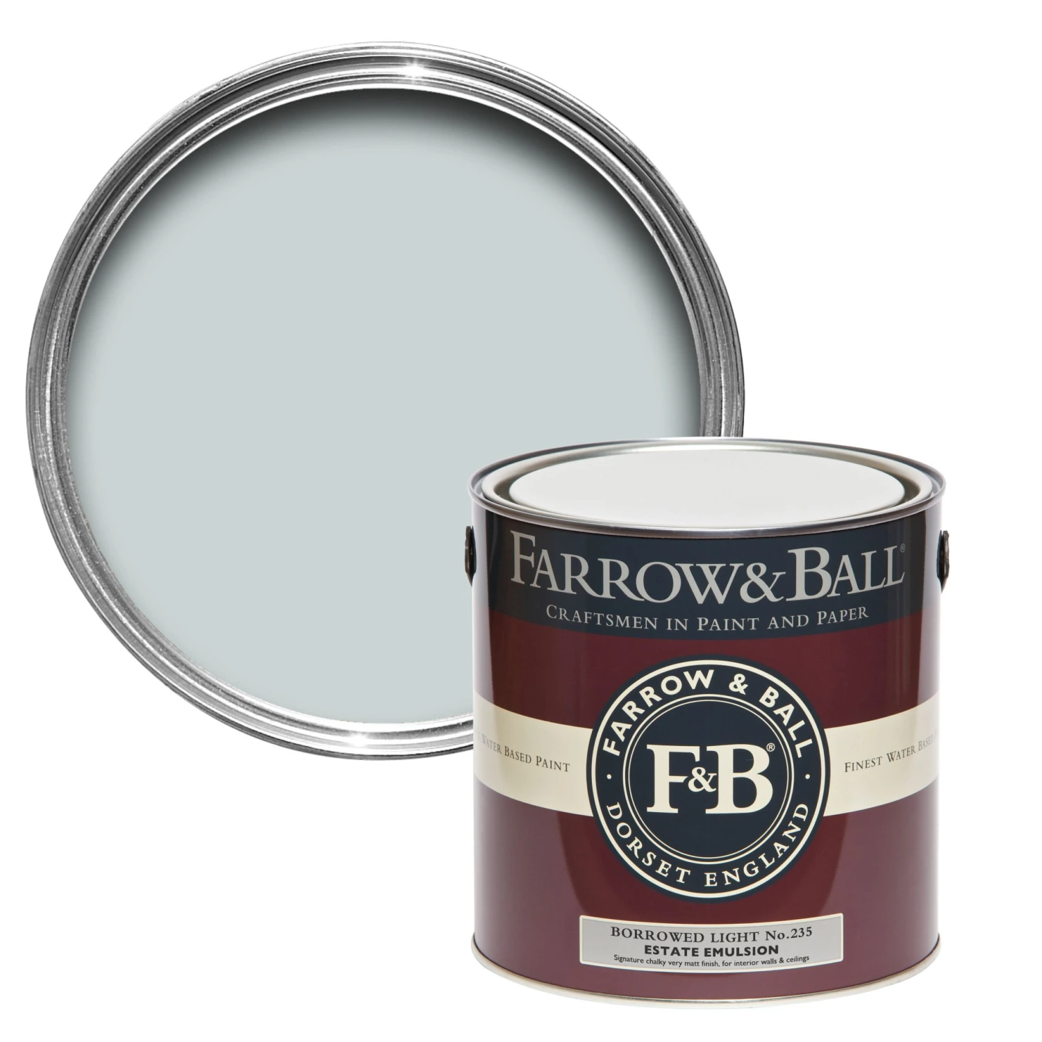 Farrow & Ball Estate Borrowed Light No.235 Matt Emulsion Paint, 2.5L