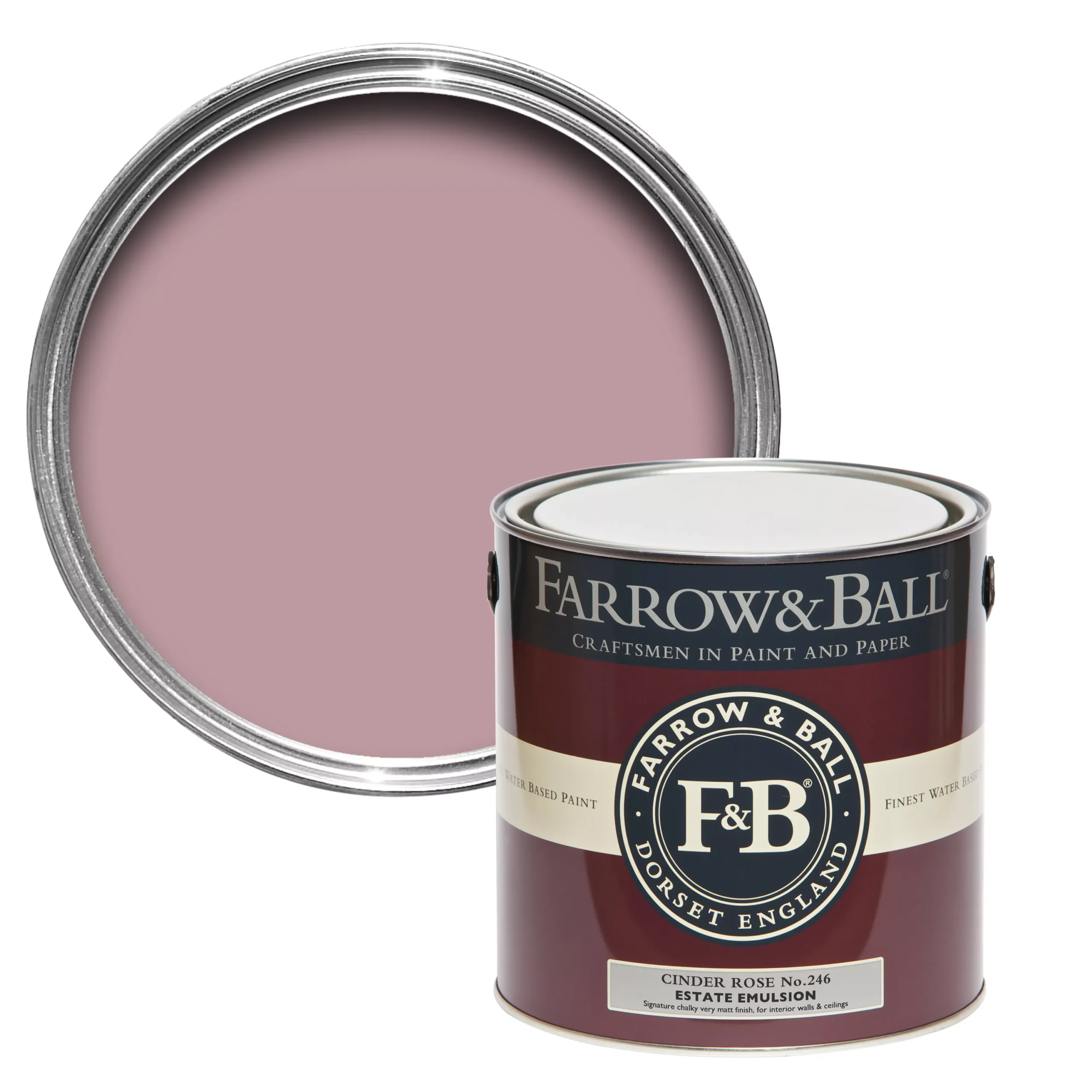 Farrow & Ball Estate Cinder Rose No.246 Matt Emulsion Paint, 2.5L