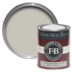 Farrow & Ball Estate Cornforth White No.228 Eggshell Metal & Wood Paint, 750ml