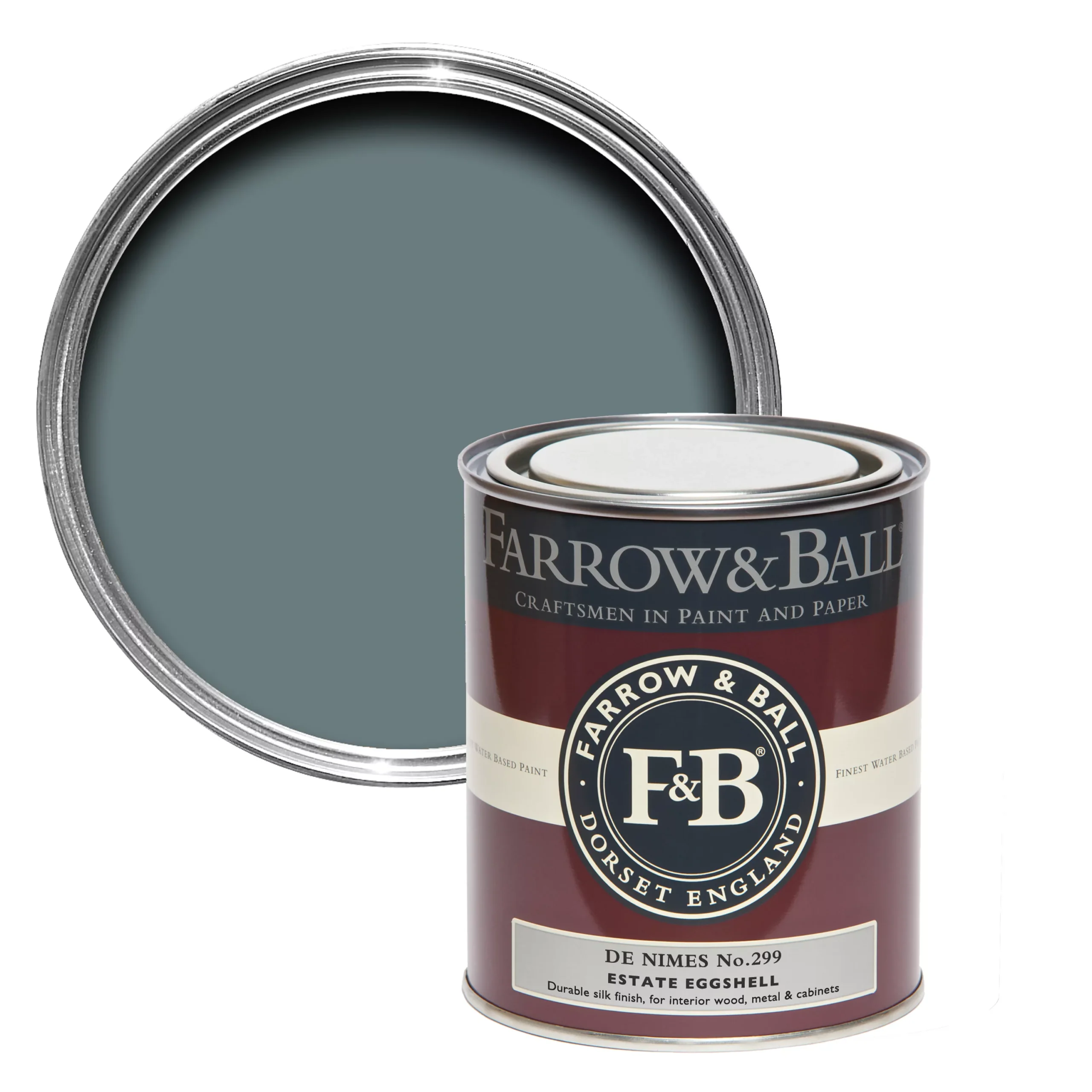 Farrow & Ball Estate De Nimes No.299 Eggshell Metal & Wood Paint, 750ml