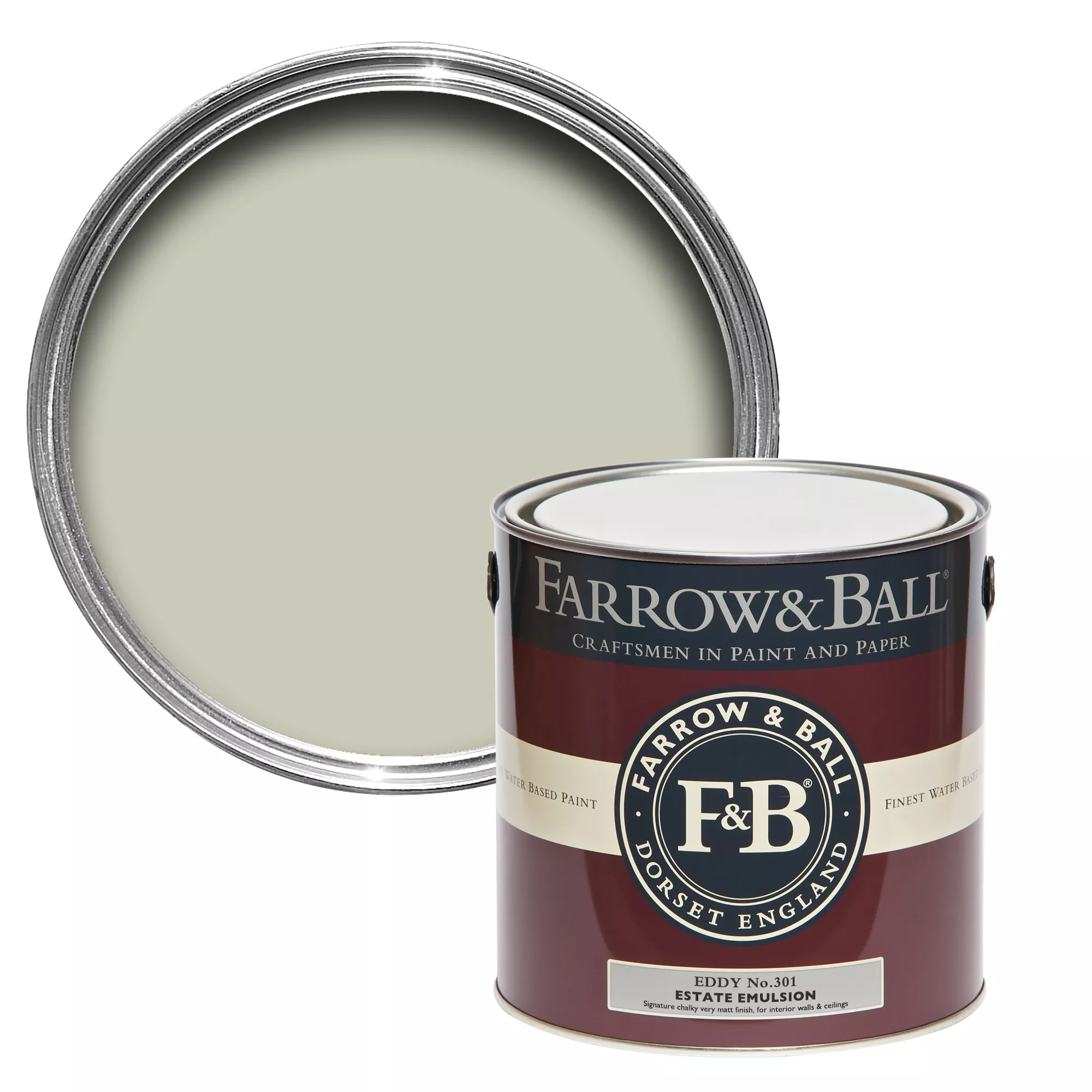 Farrow & Ball Estate Eddy No.301 Matt Emulsion Paint, 2.5L