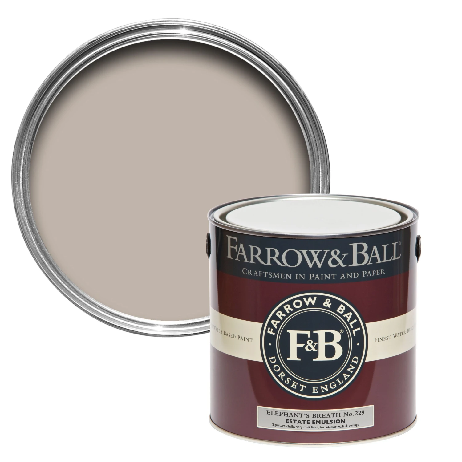 Farrow & Ball Estate Elephant's Breath No.229 Matt Emulsion Paint, 2.5L