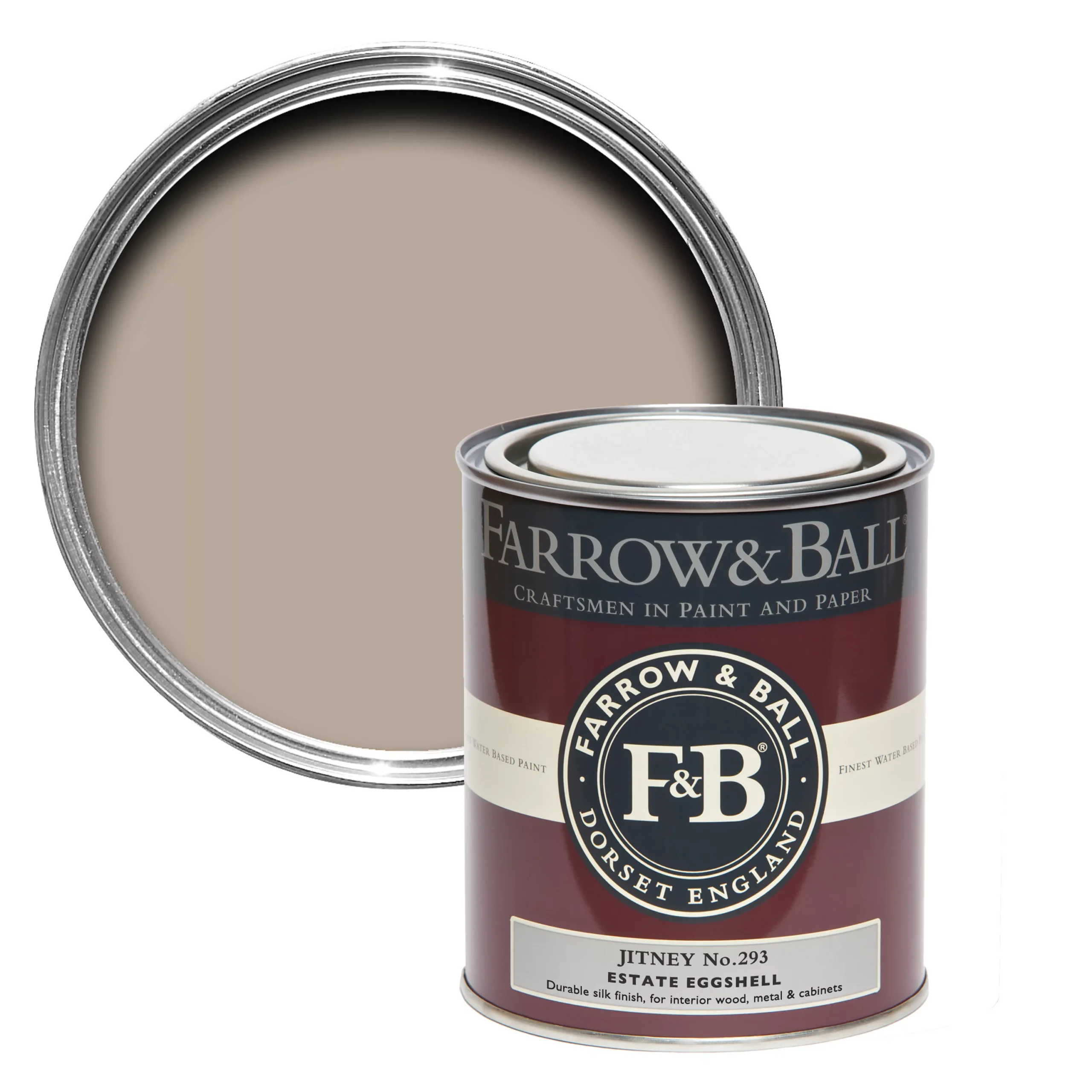 Farrow & Ball Estate Jitney No.293 Eggshell Metal & Wood Paint, 750ml