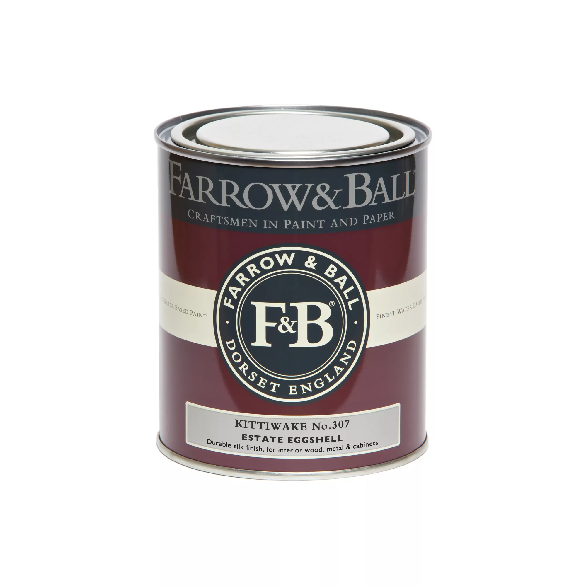 Farrow & Ball Estate Kittiwake No.307 Eggshell Paint, 750ml - Image 2