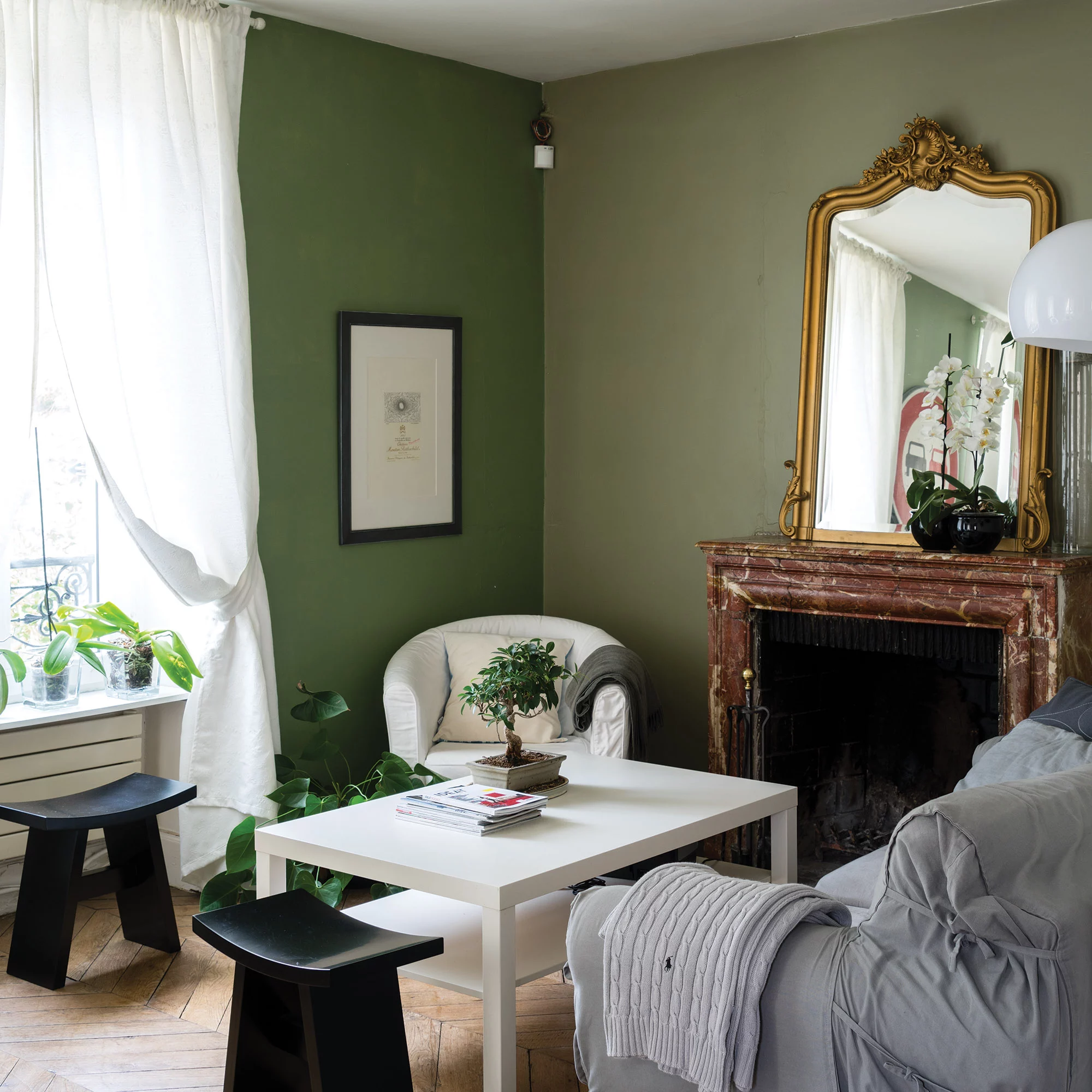 Farrow & Ball Estate Lichen No.19 Eggshell Paint, 750ml - Image 4