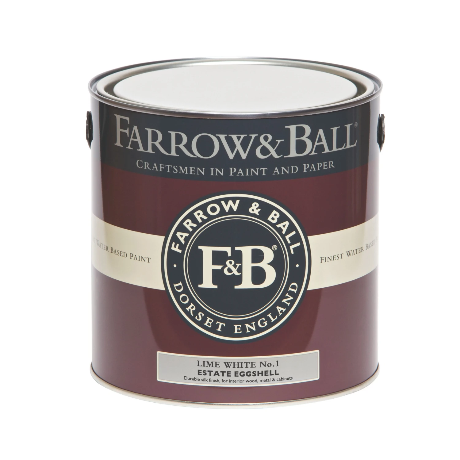 Farrow & Ball Estate Lime White No.1 Eggshell Metal & Wood Paint, 2.5L - Image 2