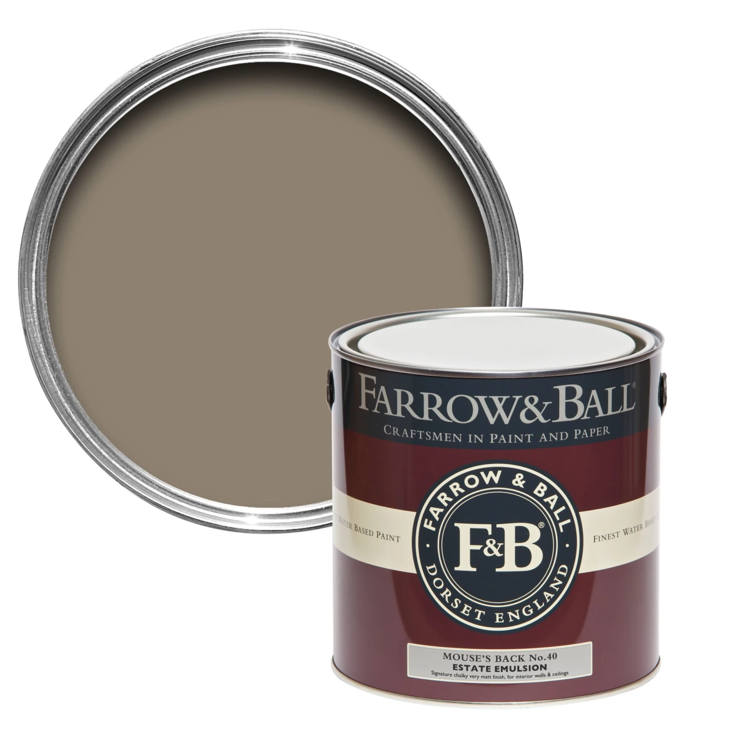 Farrow & Ball Estate Mouse's Back No.40 Matt Emulsion Paint, 2.5L