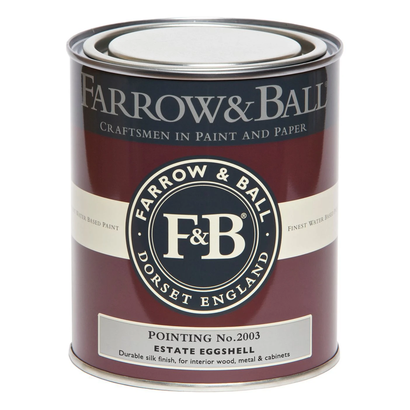 Farrow & Ball Estate Pointing No.2003 Eggshell Metal & Wood Paint, 750ml - Image 2