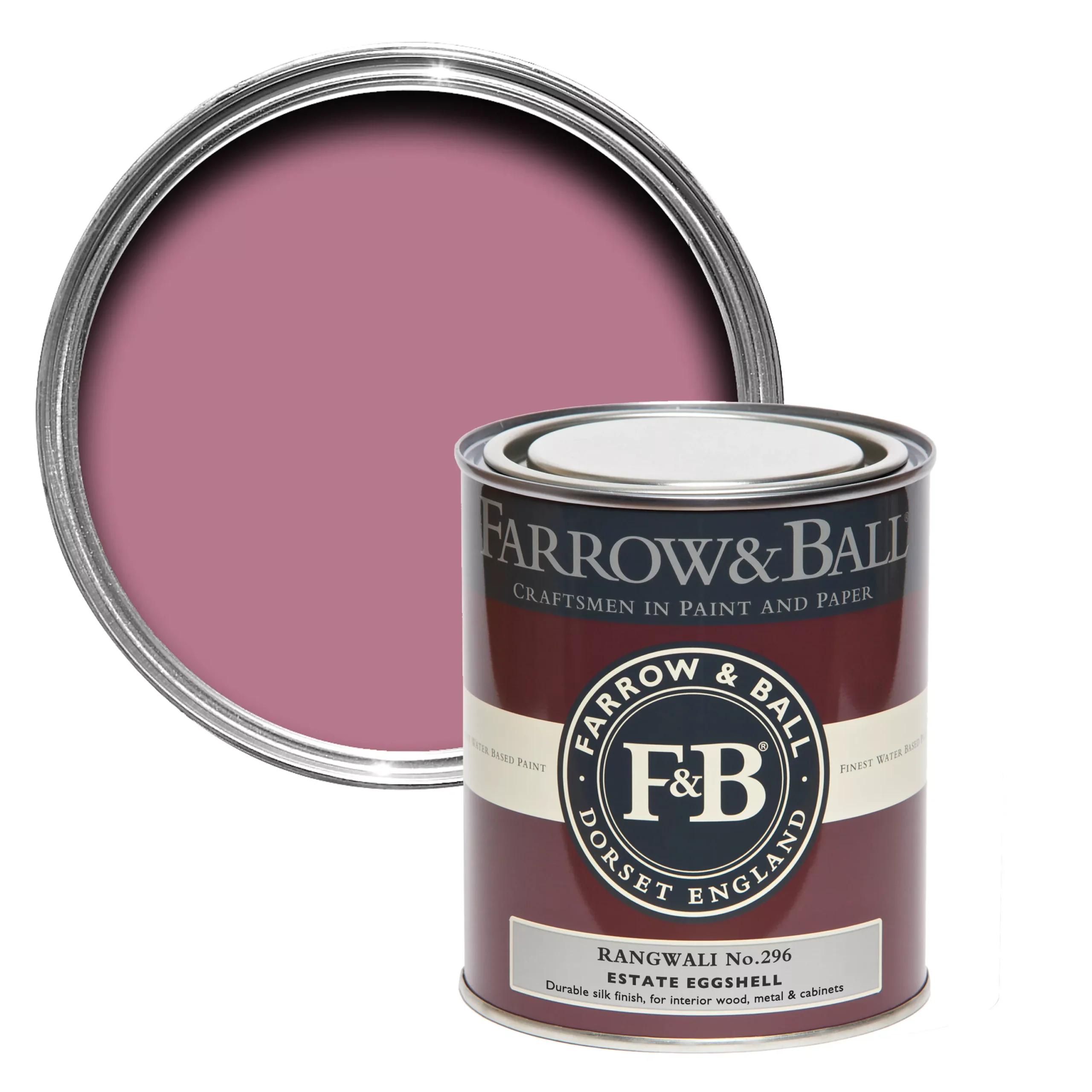 Farrow & Ball Estate Rangwali No.296 Eggshell Metal & Wood Paint, 750ml