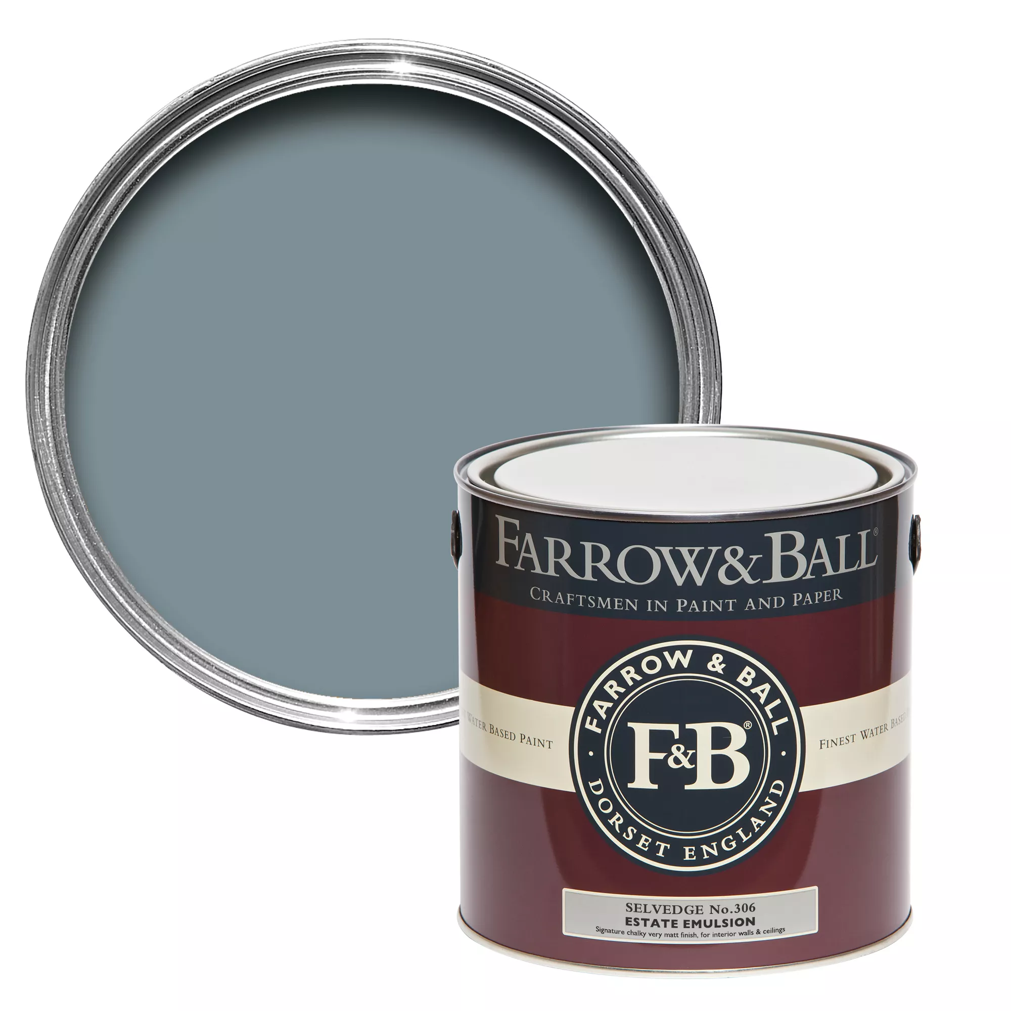 Farrow & Ball Estate Selvedge No.306 Matt Emulsion Paint, 2.5L