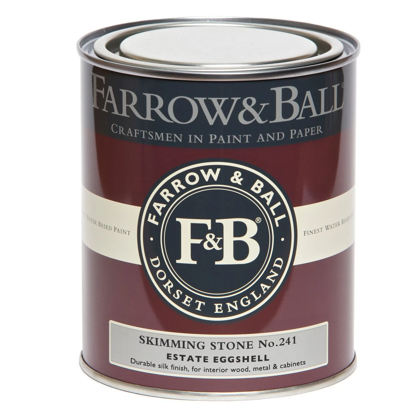 Farrow & Ball Estate Skimming Stone No.241 Eggshell Metal & Wood Paint, 750ml - Image 3