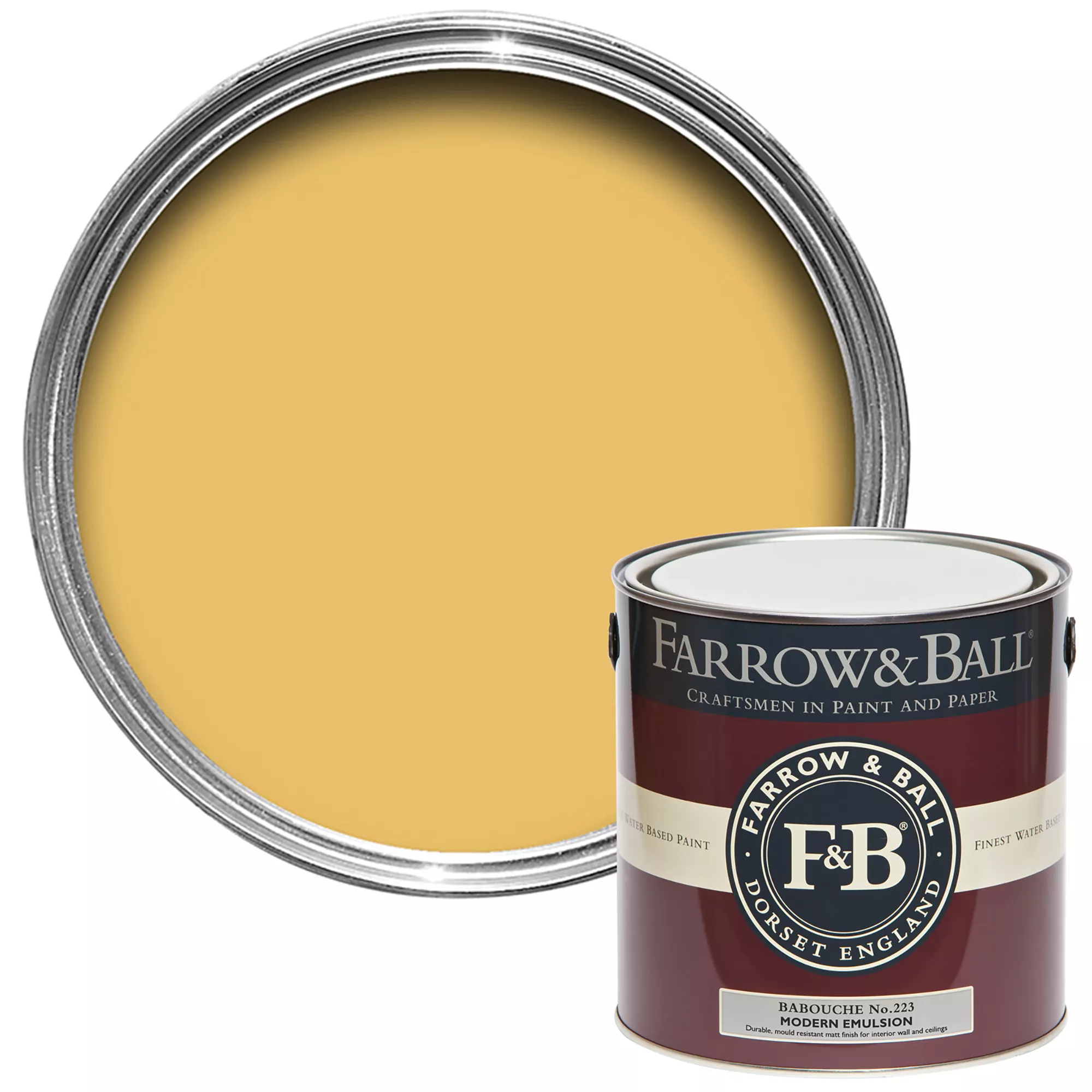Farrow & Ball Modern Babouche No.223 Matt Emulsion Paint, 2.5L