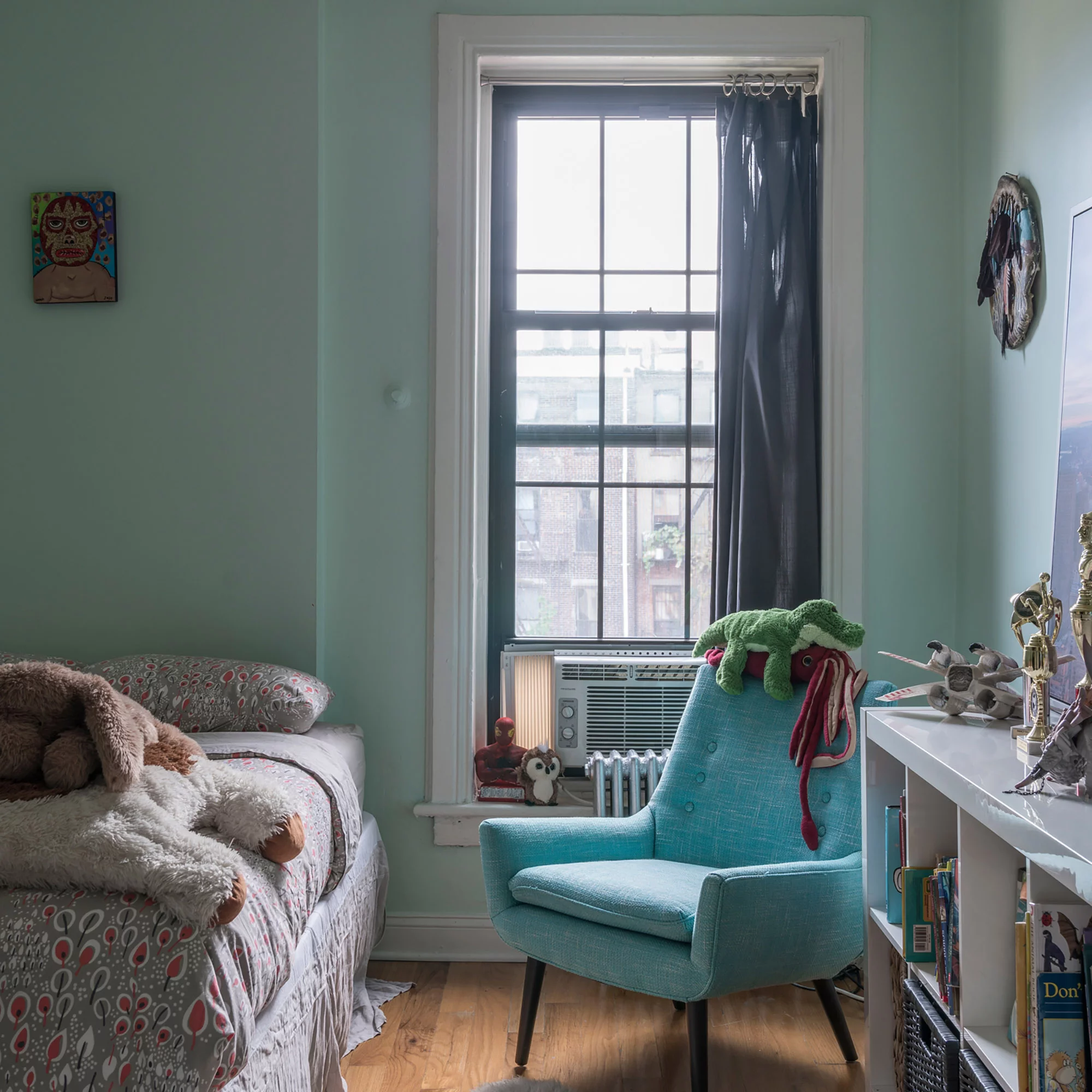 Farrow & Ball Modern Blue Ground No.210 Eggshell Paint, 750ml - Image 4