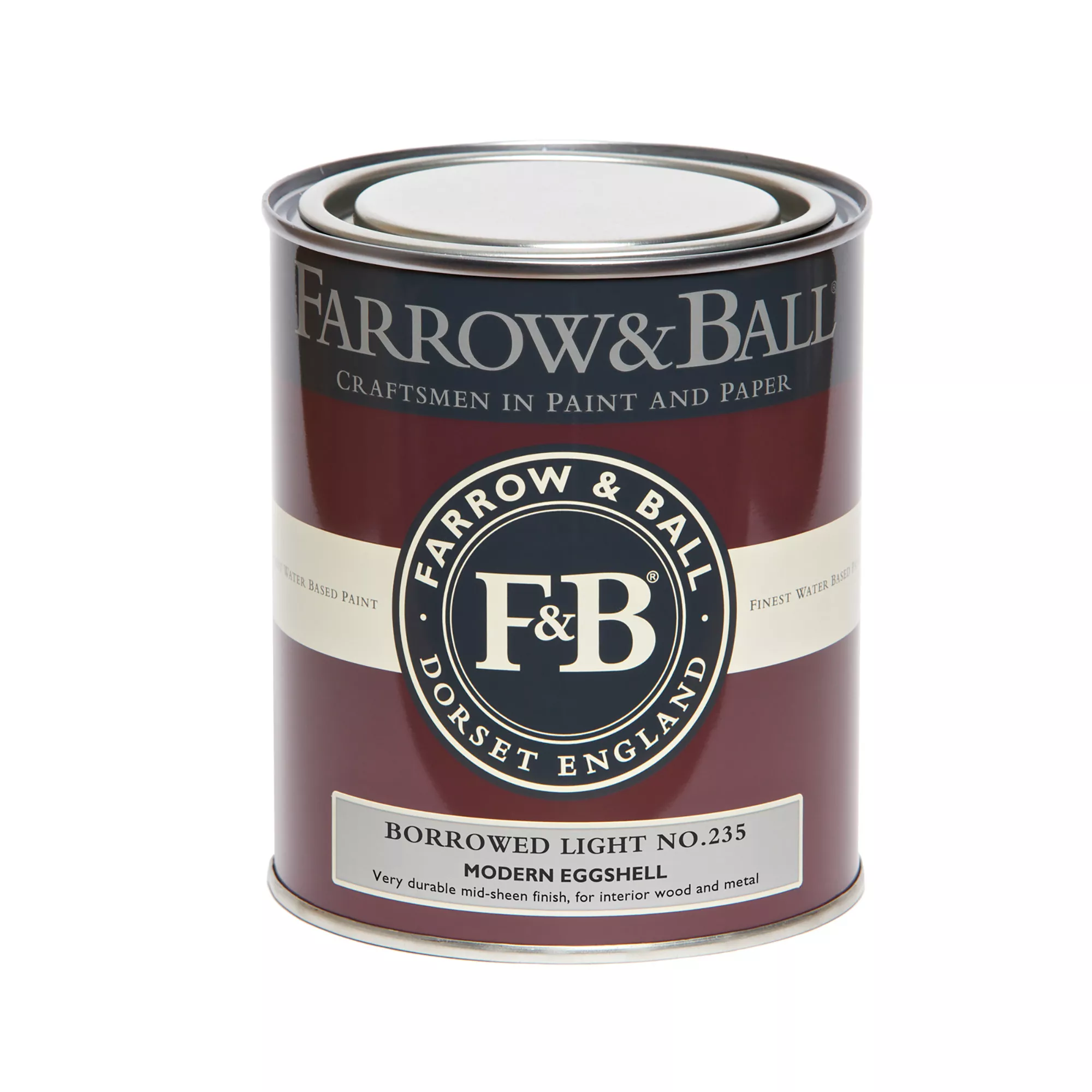 Farrow & Ball Modern Borrowed Light No.235 Eggshell Paint, 750ml - Image 2
