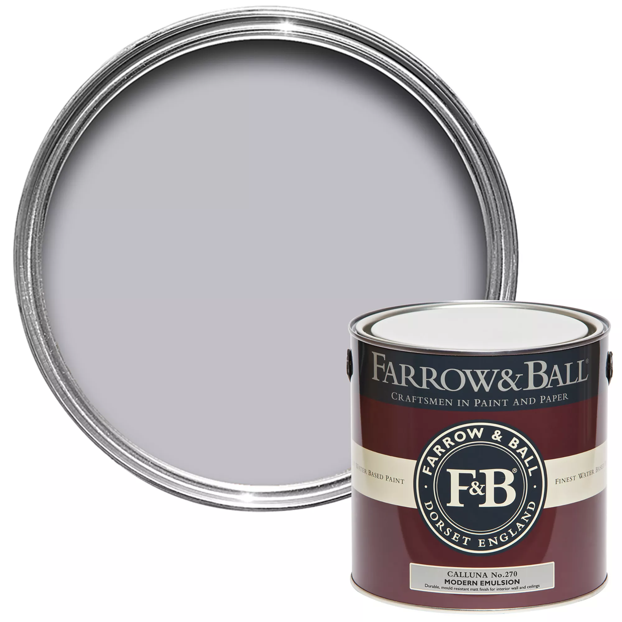 Farrow & Ball Modern Calluna No.270 Matt Emulsion Paint, 2.5L