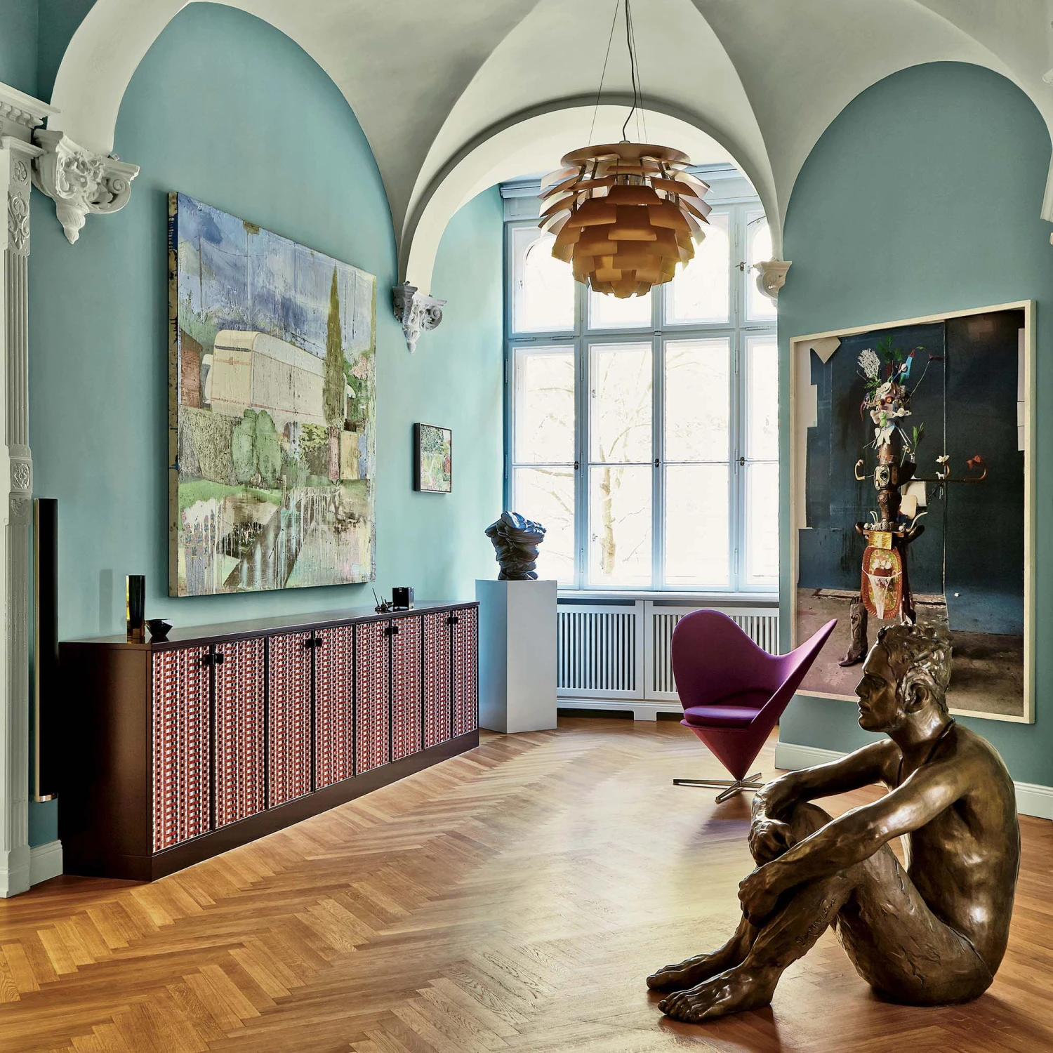 Farrow & Ball Modern Dix Blue No.82 Eggshell Paint, 750ml - Image 4