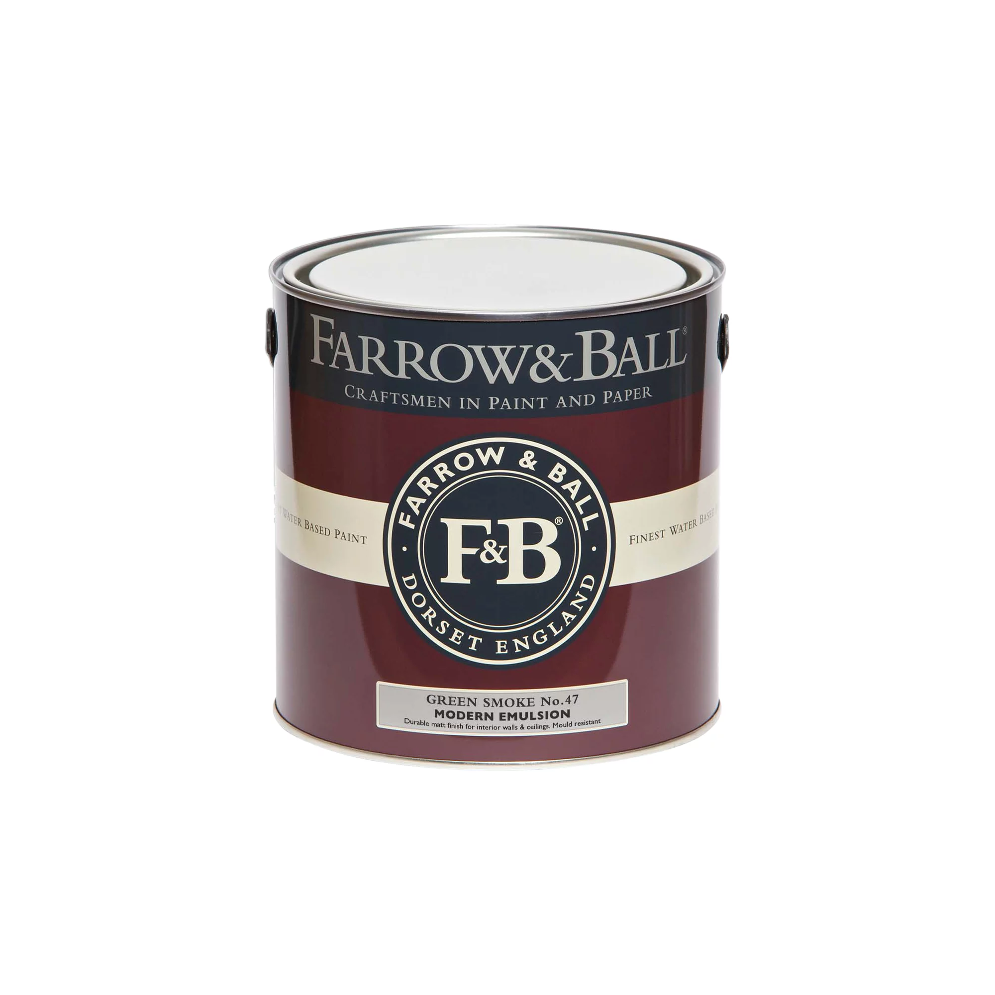 Farrow & Ball Modern Green Smoke No.47 Matt Emulsion Paint, 2.5L - Image 2