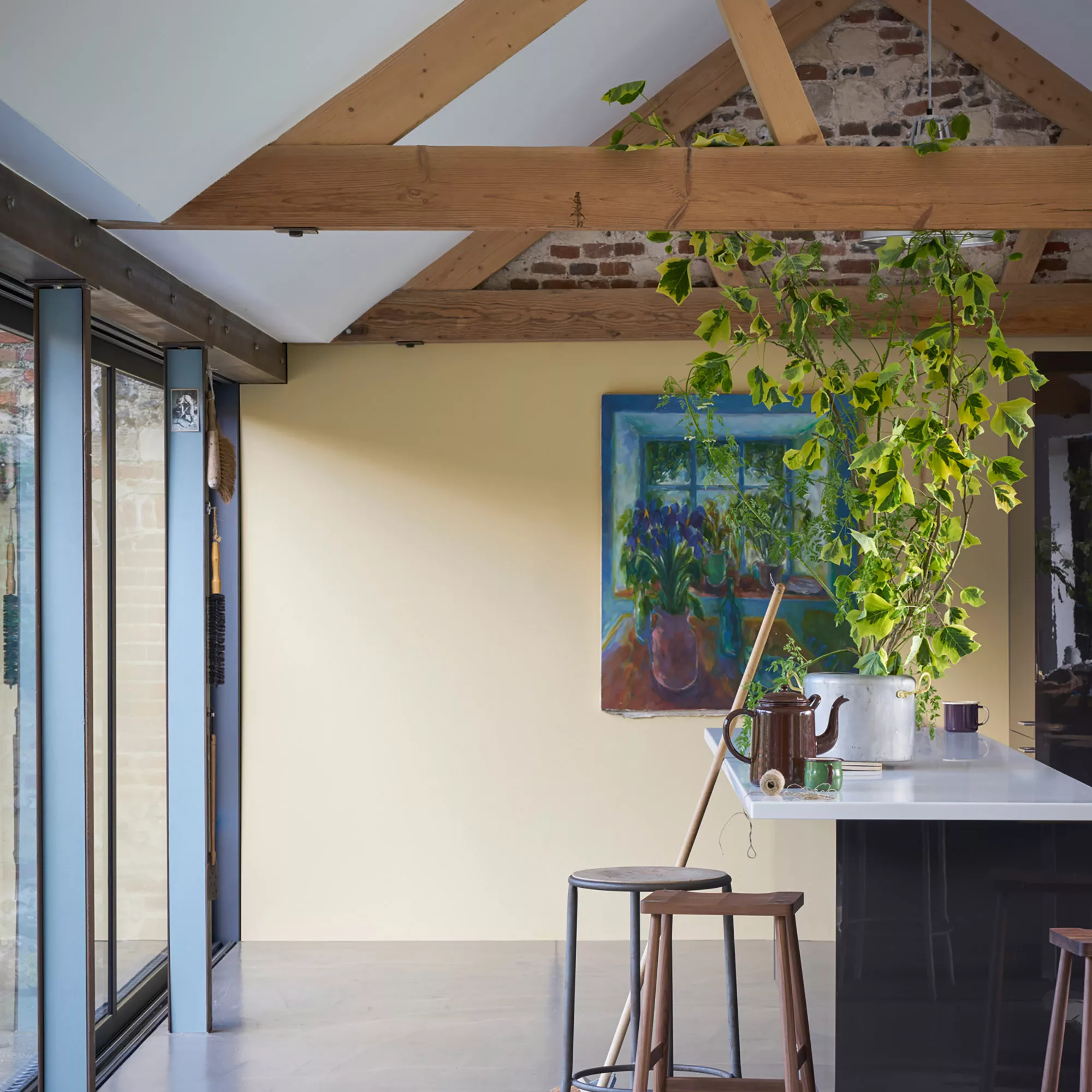 Farrow & Ball Modern Hay No.37 Eggshell Paint, 750ml - Image 4