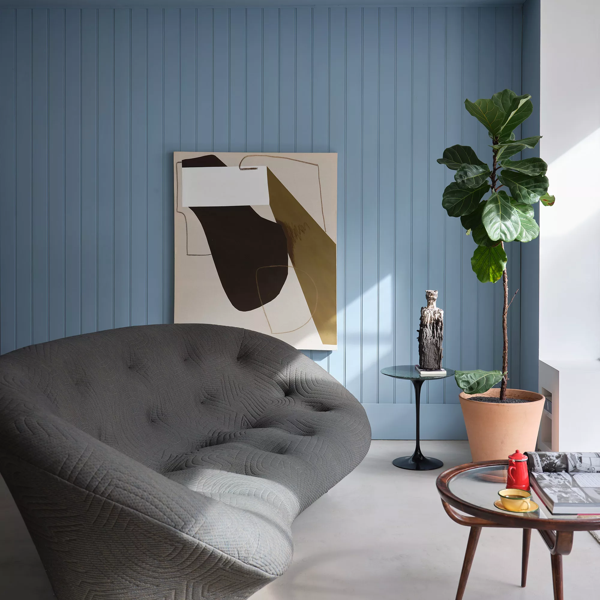 Farrow & Ball Modern Kittiwake No.307 Eggshell Paint, 2.5L - Image 4