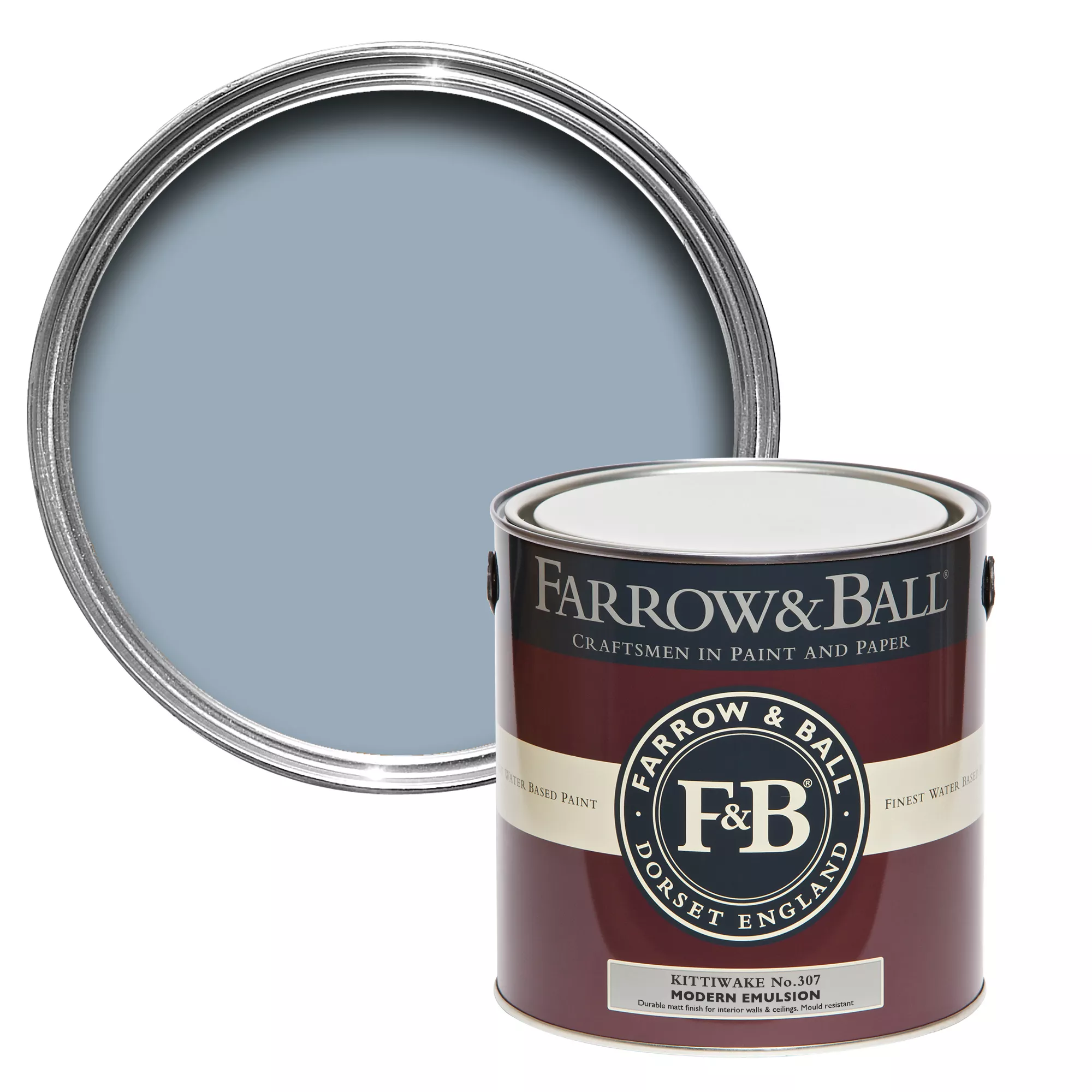 Farrow & Ball Modern Kittiwake No.307 Matt Emulsion Paint, 2.5L