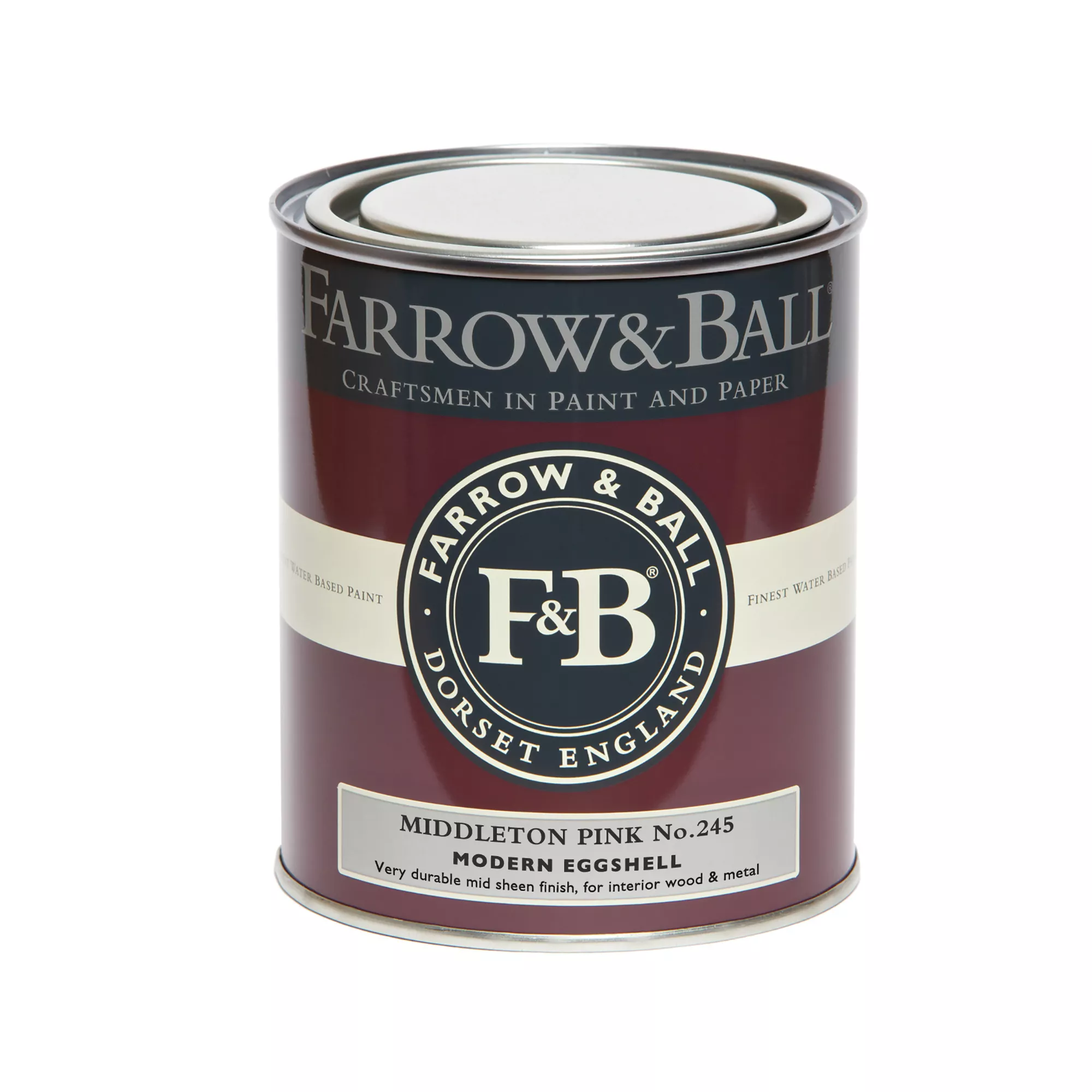 Farrow & Ball Modern Middleton Pink No.245 Eggshell Emulsion Paint, 750ml - Image 2