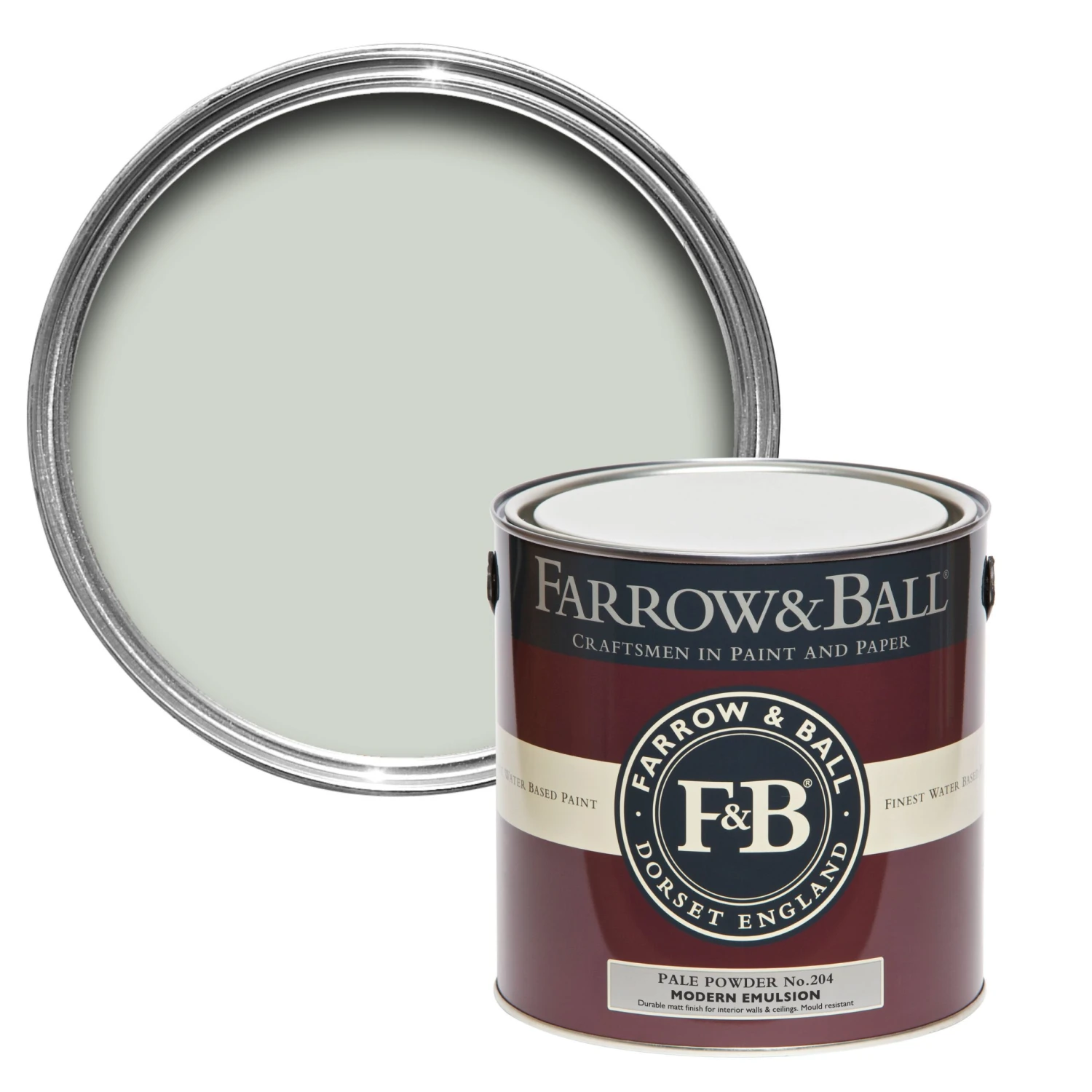 Farrow & Ball Modern Pale Powder No.204 Matt Emulsion Paint, 2.5L