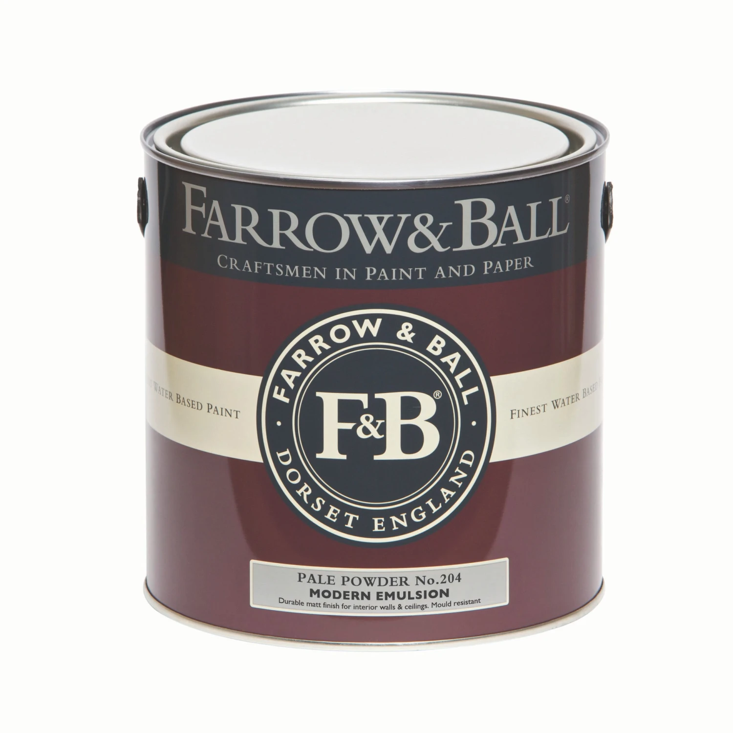 Farrow & Ball Modern Pale Powder No.204 Matt Emulsion Paint, 2.5L - Image 2