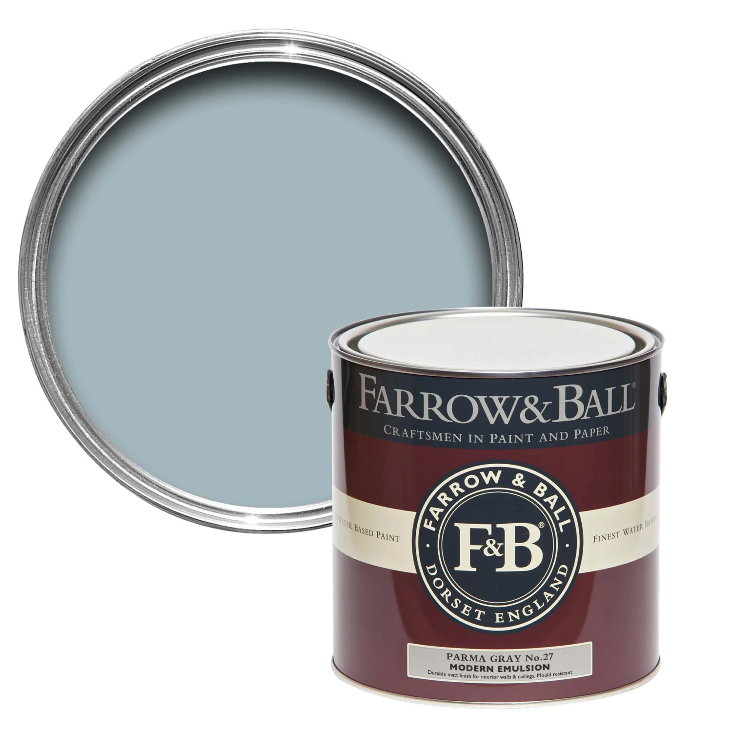 Farrow & Ball Modern Parma Gray No.27 Matt Emulsion Paint, 2.5L