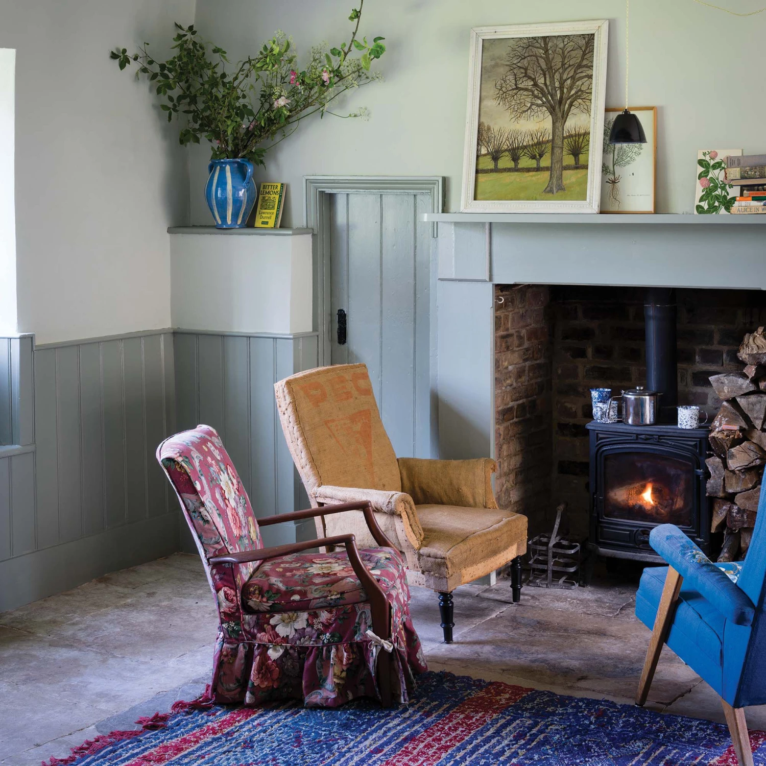 Farrow & Ball Modern Pigeon No.25 Eggshell Paint, 2.5L - Image 4