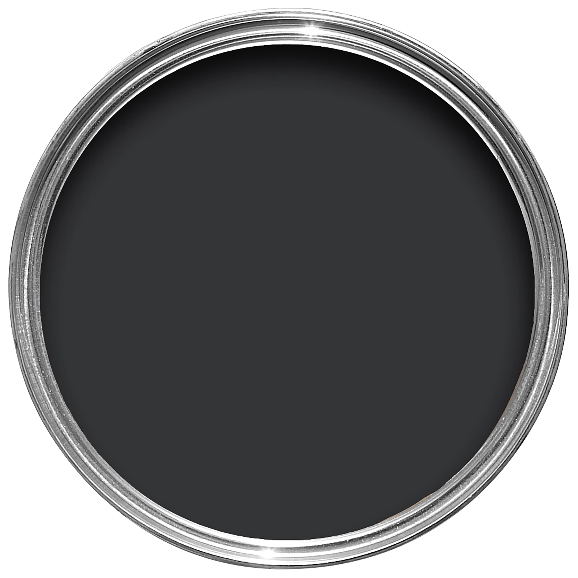 Farrow & Ball Modern Pitch Black No.256 Eggshell Paint, 2.5L - Image 3
