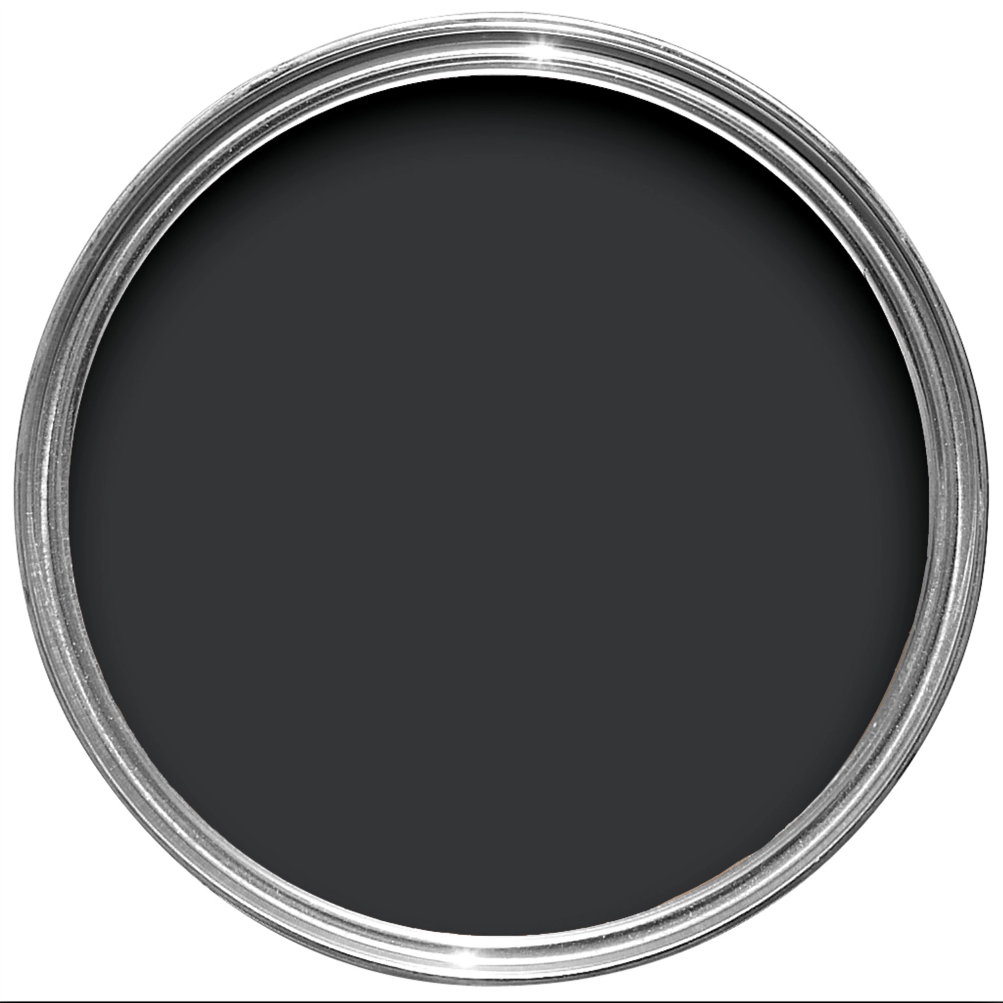 Farrow & Ball Modern Pitch Black No.256 Eggshell Paint, 750ml - Image 3