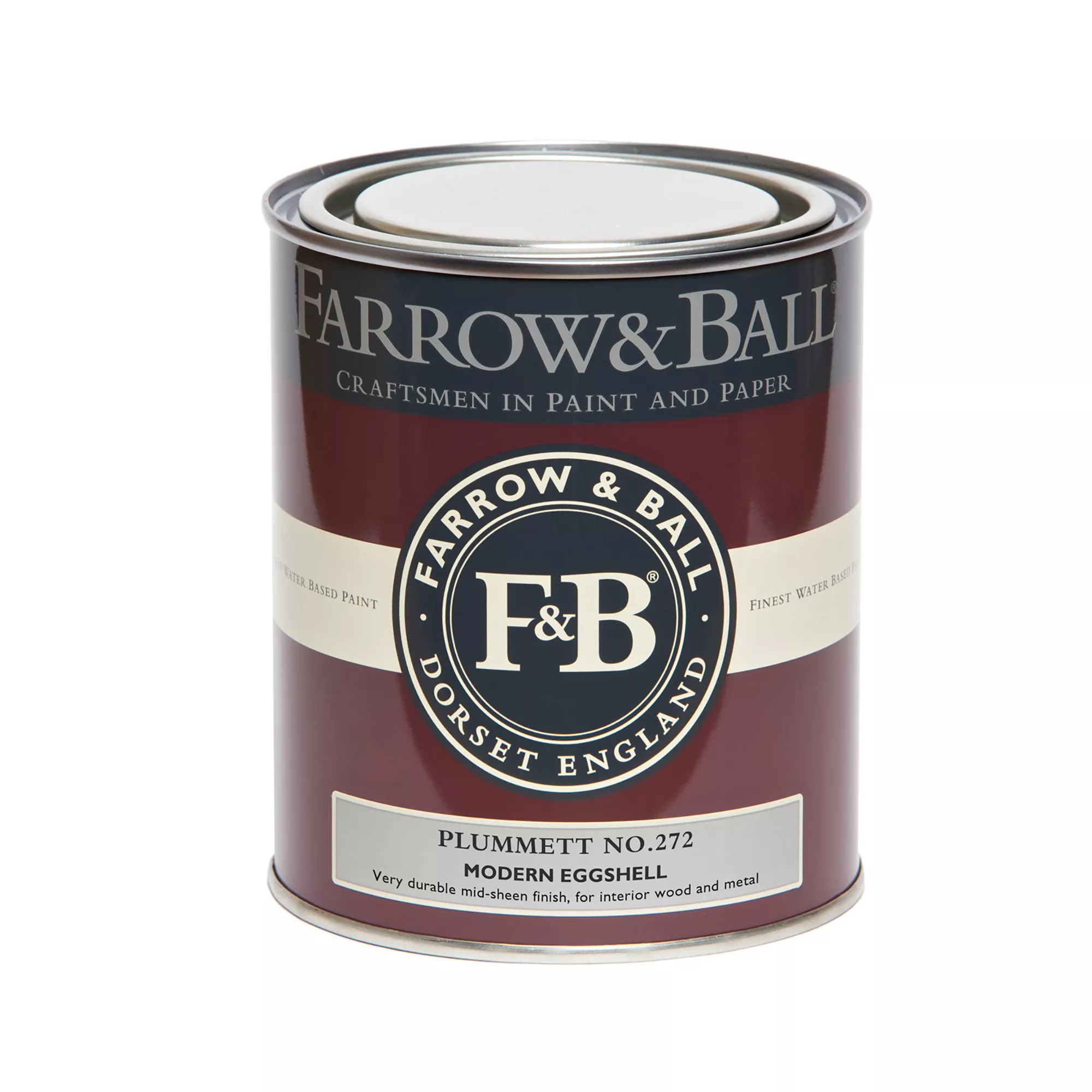 Farrow & Ball Modern Plummett No.272 Eggshell Paint, 750ml - Image 2