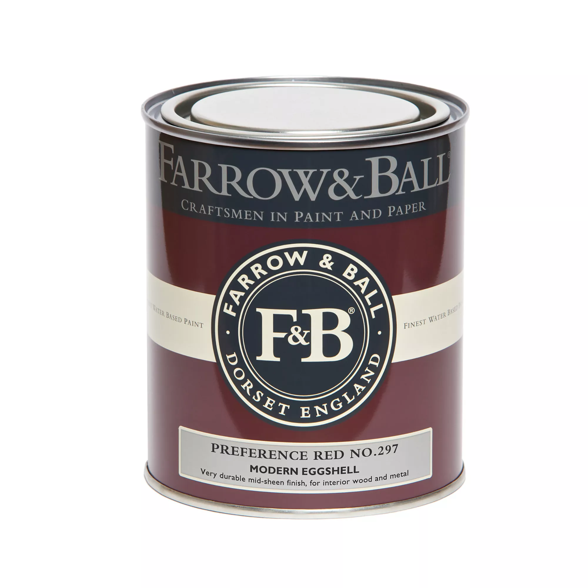 Farrow & Ball Modern Preference Red No.297 Eggshell Paint, 750ml - Image 2