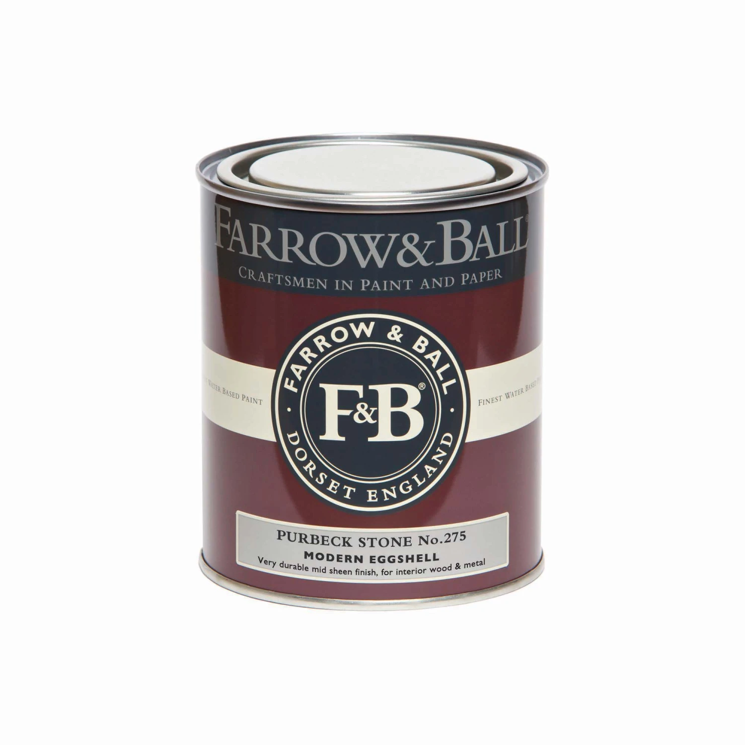 Farrow & Ball Modern Purbeck Stone No.275 Eggshell Paint, 750ml - Image 3