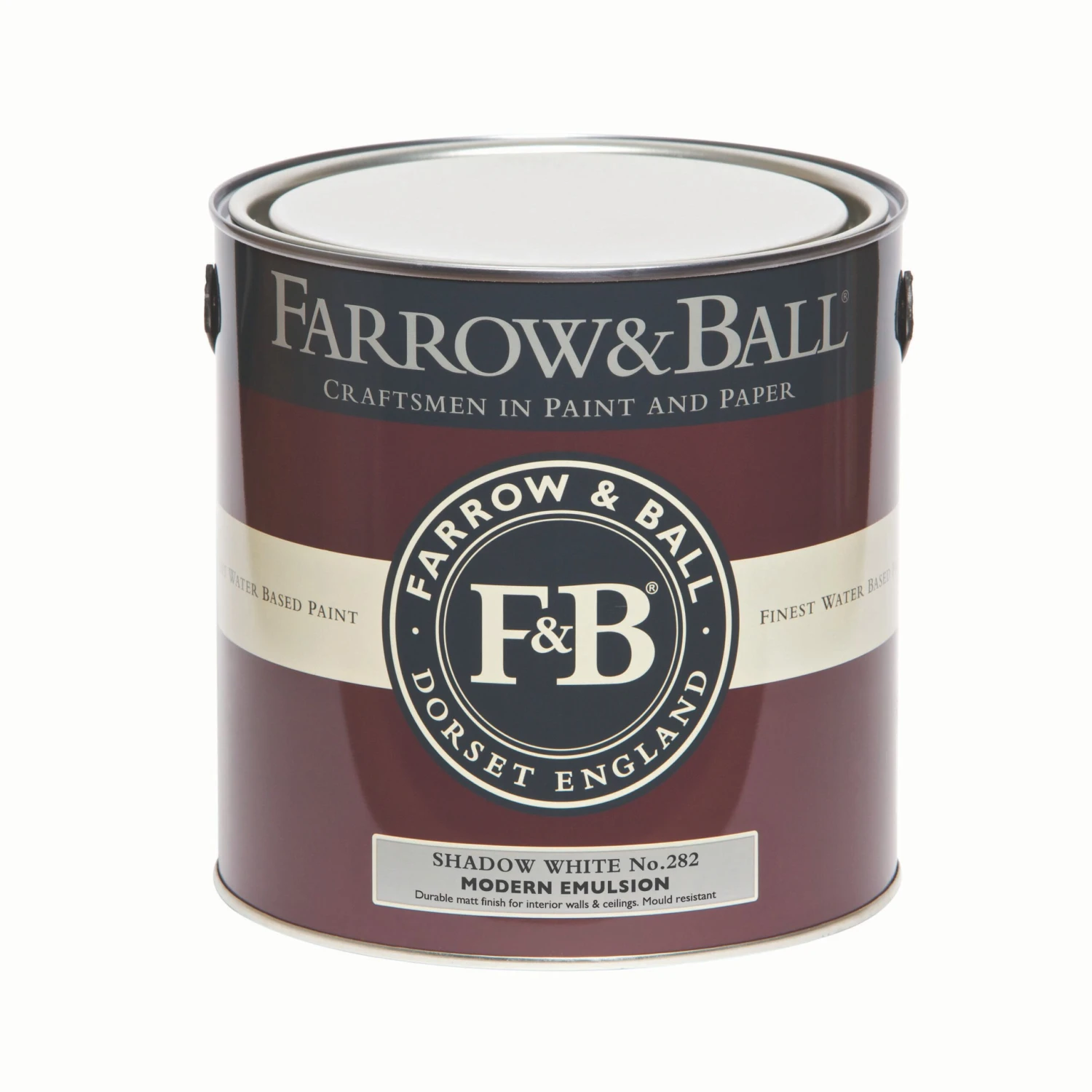Farrow & Ball Modern Shadow White No.282 Matt Emulsion Paint, 2.5L - Image 3
