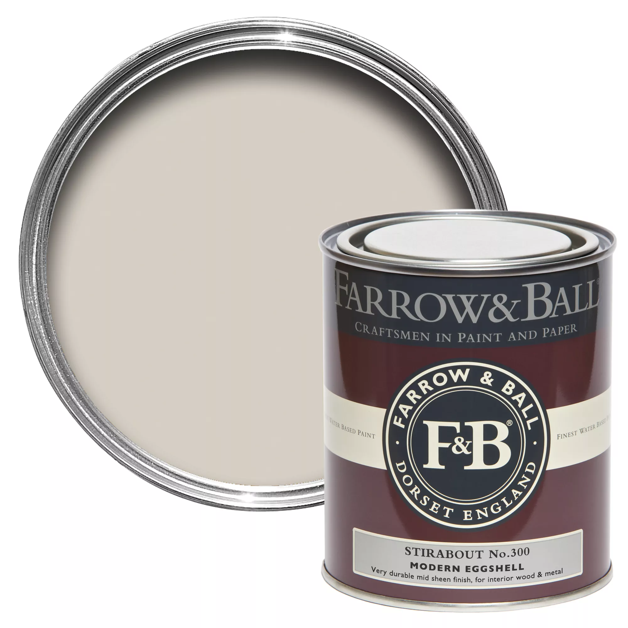 Farrow & Ball Modern Stirabout No.300 Eggshell Paint, 750ml