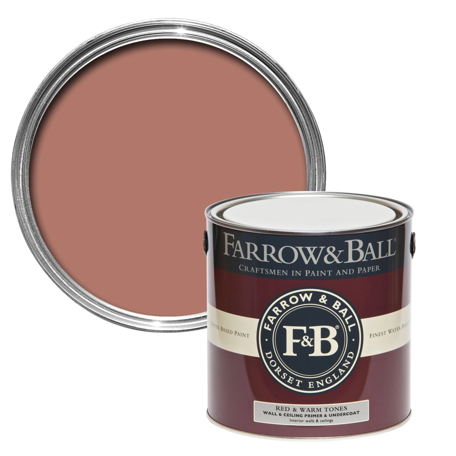 Farrow & Ball Red & Warm Tones Wall & Ceiling Primer & Undercoat, 2.5L